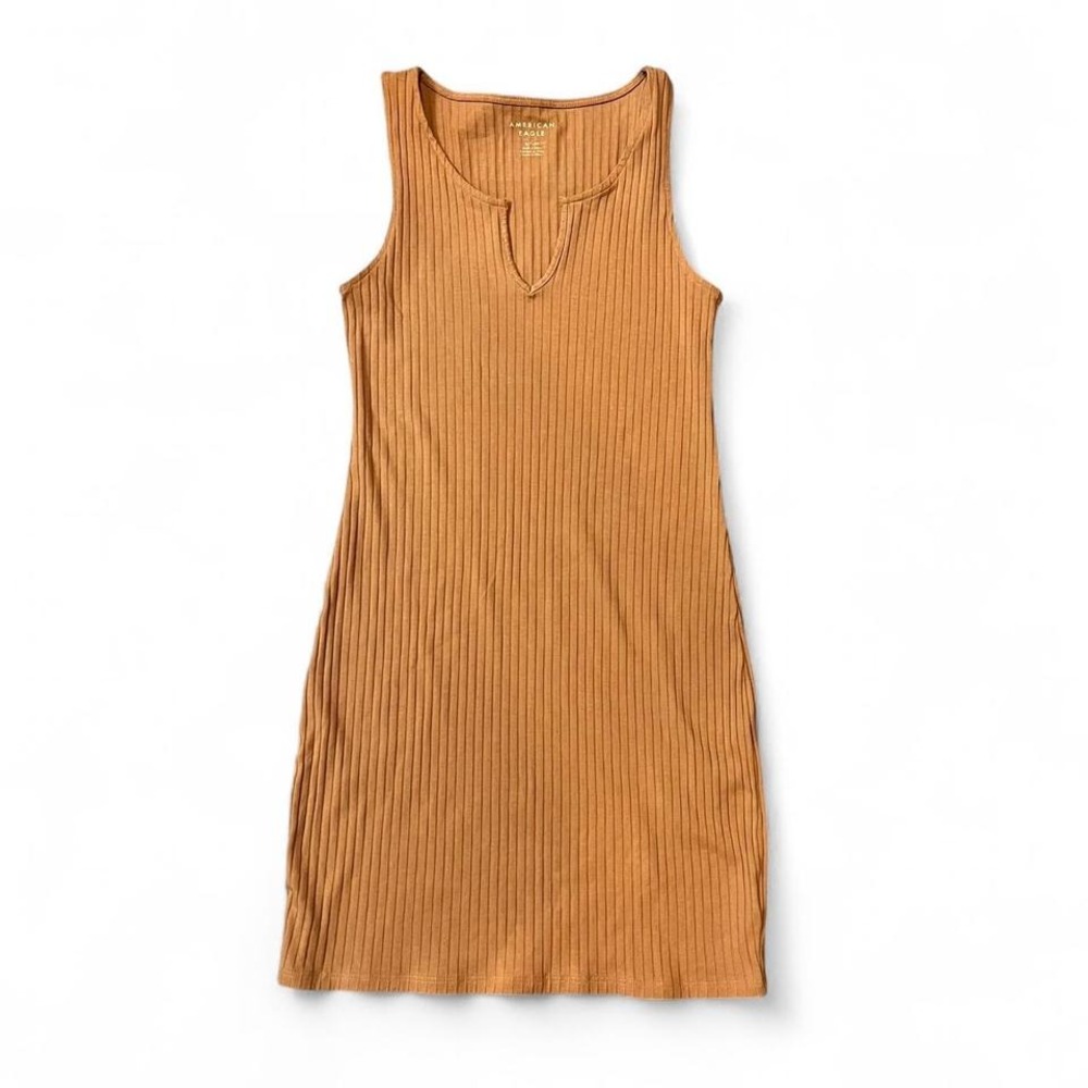 American Eagle Brown Ribbed Tank Dress Women's Small